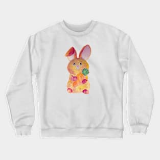 cute watercolor bunny sweet watercolour rabbit Crewneck Sweatshirt